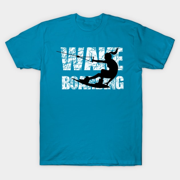 Girl Wakeboarding T-Shirt by The Tee Cat